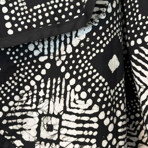 IF UDARE ARTS art to wear one size black & white artsy cotton print cocoon jacke - Picture 2 of 8
